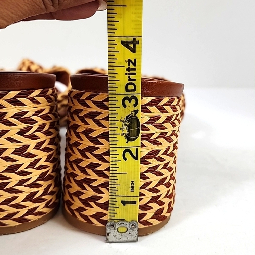 Universal Thread Brown Mules Wicker Woven Sandals, size 9.5 - Picture 6 of 17